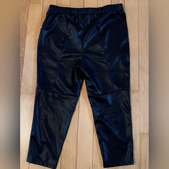 Sonoma x Denise Bidot Vegan Leather Leggings Plus Size 3X Black Pants Faux Moto - Picture 6 of 14